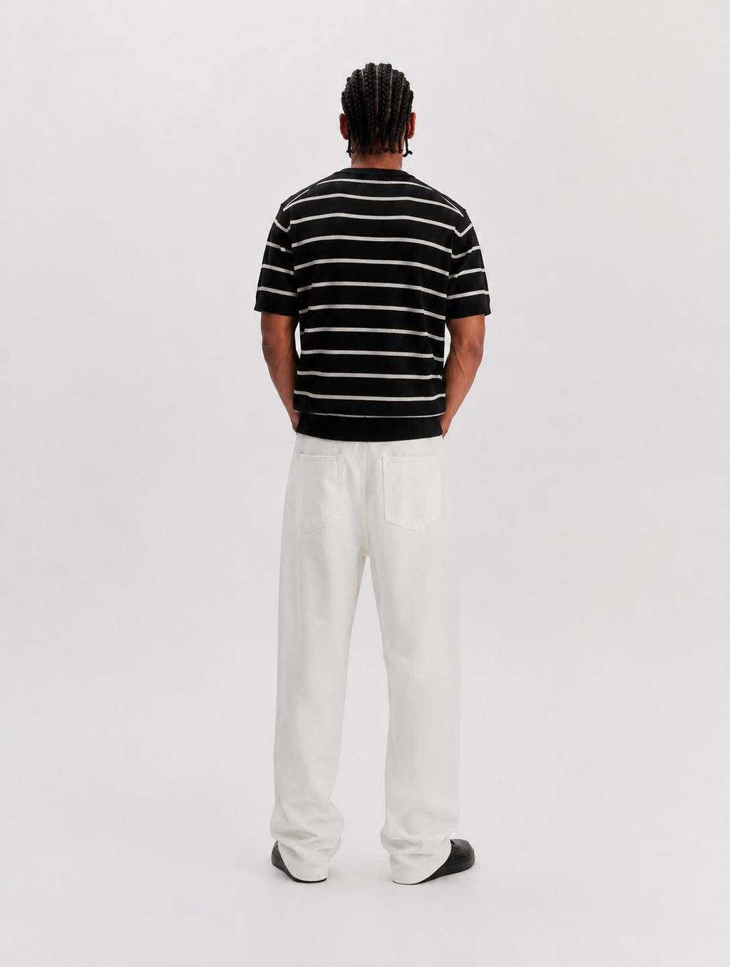 Noirway Striped Knit T-Shirt