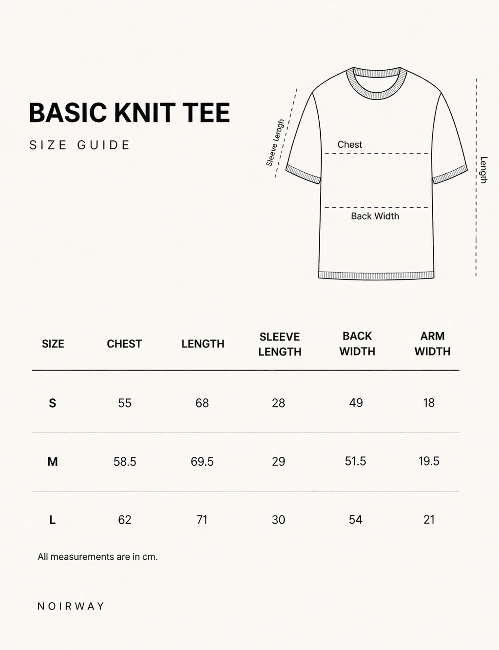 Basic Knit Tee - white